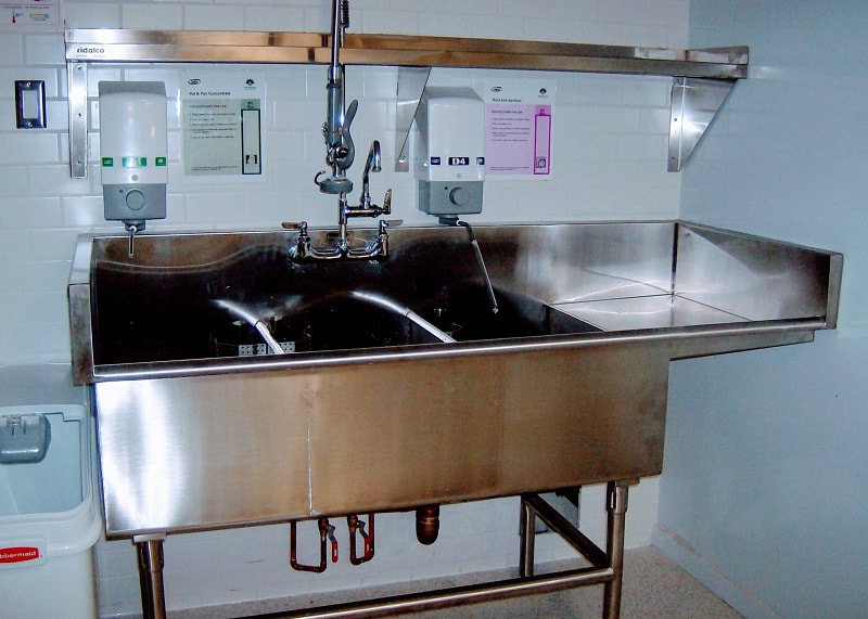 commercial kitchen sink splash guards